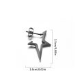 Pentagonal Star Ear Studs New Gothic Y2K Punk Design Earrings Removable for Men Women. 