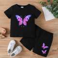 Baby Boy Summer Short Sleeve T-shirt Tee Shorts 2 Pcs Outfits Set used children baby comfortable T-shirt and pant (.