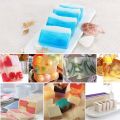 BRADOO-9PCS Silicone Soap Molds Kit,Rectangular Wooden Silicone Soap Mold Cutter SlicerHandmade Soap DIY for Soap Cake Making.