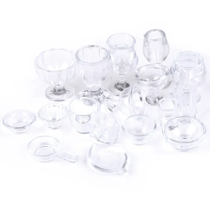 %EF%BC%88New%EF%BC%8917Pc/et%201:12%20Dollhoue%20Miniature%20Tranparent%20Tableware%20DIY%20Pretend%20Play%20Toy%20-%20Image%203