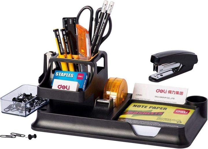 Deli%2038252A%20Desk%20Organiser%20(Includes%2017%20pieces%20of%20stationery%20items)%20Black%20-%20Image%202