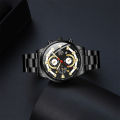 New DEYRO Men's Watch Fashion Stainless Steel Band Quartz Watch Calendar Watch Casual Sports Luminous Watch.