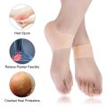 Silicone Gel Heel Pad Socks For Swelling Pain Relief | Anti Crack Moisturizing Socks for Dry Hard Cracked Ankles | Free Size for Men and Women Loose (1-Pair). 