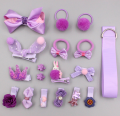 18 Pcs/Box Children Cute Hair Accessories Set Baby Fabric Bow Flower Hairpins Barrettes Hair clips Girls Headdress Gift. 