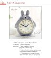 TOTORO Quartz Table Clock Bed Room Clock Alarm Clock Snooze Alarm Clock Pokemon LED Light Mute Silent. 