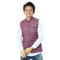 Little Boys' Printed Partywear Koti | Wedding Waistcoat for Kids. 