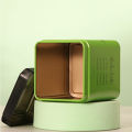 Mini Square Tinplate Storage Box Sealed Tea Caddy Small Coffee Jar Tea Leaves Container Cans Small Spices Storage Boxes.