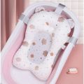 Cartoon Baby Shower Bath Tub Pad Non-Slip Safety Nursing Foldable Support Comfort Body Cushion Mat Pillow. 