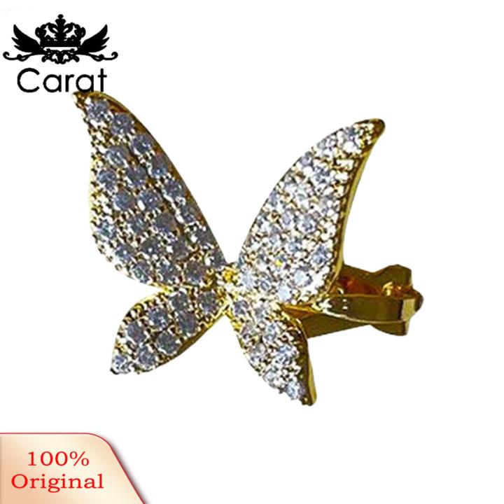 Carat Earring Butterflies Non-pierced Japan Korean Ear Cuff Style