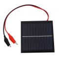 1W 5.5V Solar Cell Epoxy Polycrystalline Solar Panel+Clip For Charging 3.7V Battery System Toy LED Light Study 95*95MM.