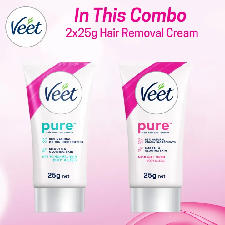 Veet%20Cream%2025gm%20X%202,%20Normal%20+Dry%20Skin%20Hair%20Removal%20Cream%20for%20Body%20&%20Legs,%20Freshest%20Smell%20with%20Organic%20Aelo%20Vera%20and%20Rose%20Extract%20&%20Mint%20Extract,%20Dermatologically%20Tested%20-%20Image%202