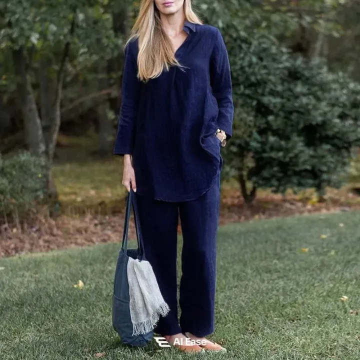 Cotton%20Linen%20Co-Ord%20Set%20%E2%80%93%20Comfortable%20Shirt%20Top%20&%20Straight%20Pants%20-%20Image%203