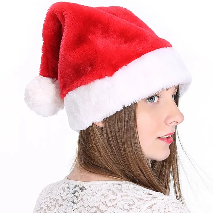 Plush%20Adult%20Christmas%20Hat%20Plush%20Toys%20Hat%20Red%20Velvet%20Santa%20Claus%20Hat%20Comfortable%20Inside%20Christmas%20Hat%20-%20Image%203