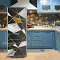 Art Lines Marble Fridge Stickers Vinyl Self-adhesive Refrigerator Wallpaper Flower Freezer Film Wrap Decor Poster Mural Decal 3d.