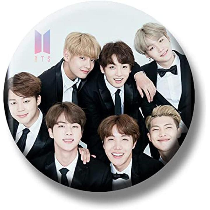 4pcs Custom BTS Bangtan boys Tinplate Brooch Pin Badge