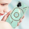New arrival- For Nothing Phone 1 XINLI Straight Edge 6D Electroplate TPU Phone Case with Ring Holder. 