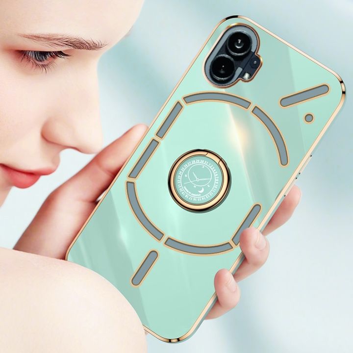 New%20arrival-%20For%20Nothing%20Phone%201%20XINLI%20Straight%20Edge%206D%20Electroplate%20TPU%20Phone%20Case%20with%20Ring%20Holder%20-%20Image%205