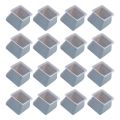 16Pcs Chair Leg Caps Silicone Floor Protector Square Furniture Table Feet Cover Anti-Slip Bottom Chair Pads. 