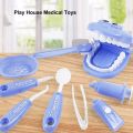 CUBBY 9Pcs Children Kids Brush Their Teeth To Be A Doctor Toy Simulation Learing Toys Squeeze Toy Learing Toys Kids Pretend Play Dentist Doctor Toy Check Teeth Model Set. 