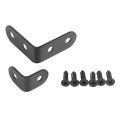 20 pcs Black L Brackets 90 Degree Angle Stainless Steel Joint Bracket Fastener for Wood Chair Bookshelf Board Window Furniture Cabinet(10Pcs-40Mm/10Pcs-20Mm). 