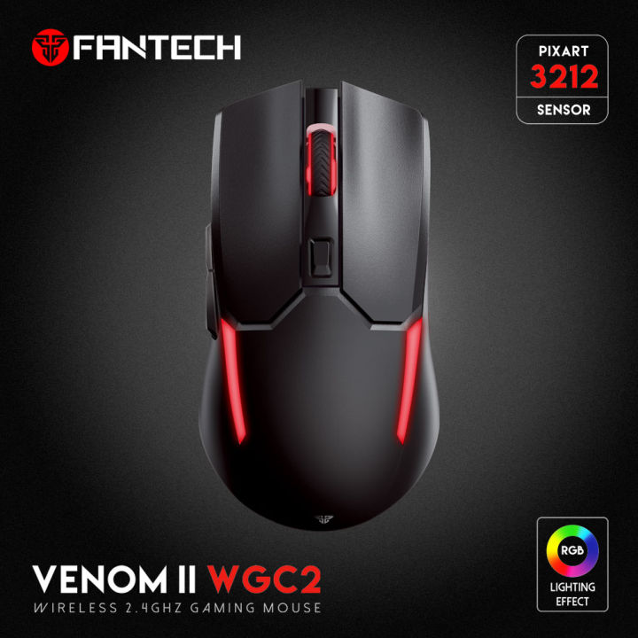 FANTECH WGC2 VENOM II 2.4G Wireless Gaming Mouse Pixart 3212 2400DPI