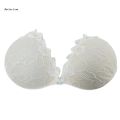 Women Silicone Nipple Cover Invisible Sticky Lace Bras with Front Clip for Dress Sarcasmsm.