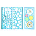 Multi Shaped Plastic Ruler Painting Drawing Template Oval Geometric Template Curve Pattern Ruler Stationery Office Supplies Amour zii. 