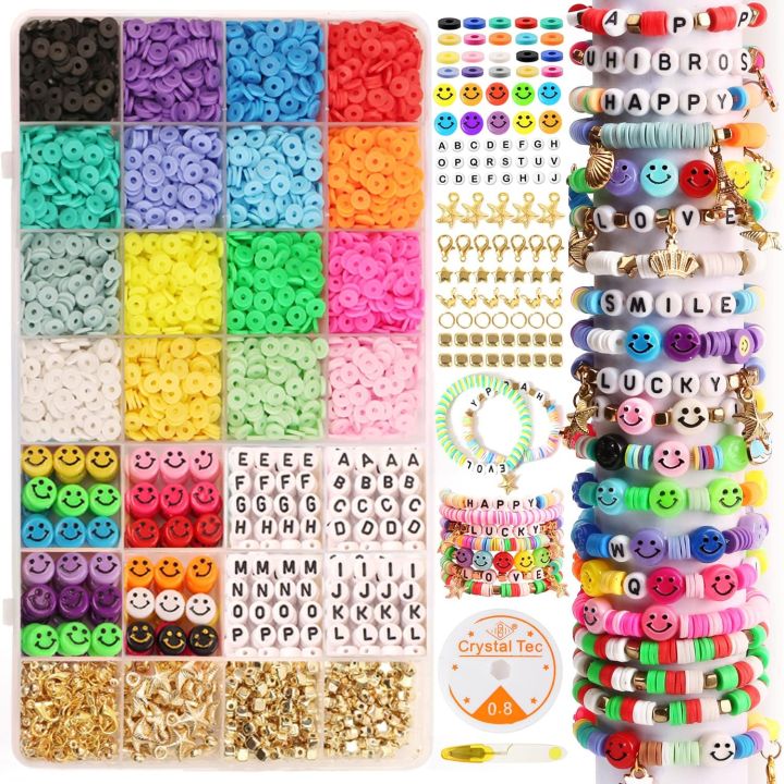 New）5800 Pc Clay Bead for Bracelet Making Kit Jewelry Making Kit
