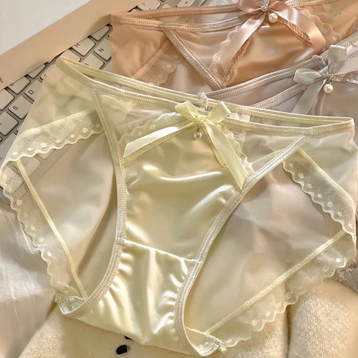 Girl%20panties%20mid%20waist%20all%20cotton%20crotch%20lace%20breathable%20mesh%20sexy%20triangle%20pants%20women%20-%20Image%203