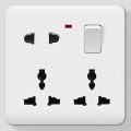8 Pin Multi Socket Multi Function Universal Wall Switch Socket.