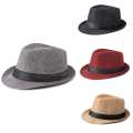 Floral Summer Straw Hat: Short Brim Fedora for Men and Women - Cuban Sun Panama Style.