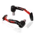 Motorcycle Universal Handlebar Break and Clutch Liver Protector Guard- Red. 
