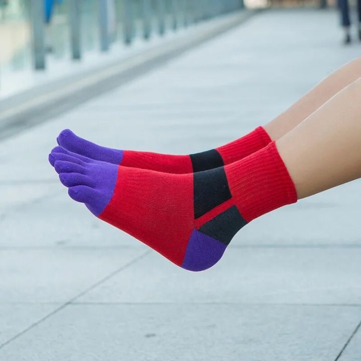 Sport%205%20Finger%20Socks%20Man%20Compression%20Colorful%20Fitness%20Marathon%20Sweat-Absorbing%20Bike%20Badminton%20Tennis%20Toe%20Short%20Travel%20Socks%20-%20Image%202
