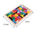 Colorful Wooden Tangram Brain Teaser Puzzle Toys Tetris Game Preschool Magination Intellectual Educational Kid Toy Brain Storm.
