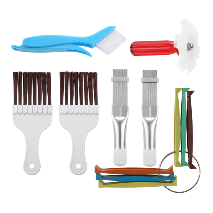7Pcs Air Conditioner Fin Cleaner Set, Ac Fin Comb Condenser Fin Straightener Brush, Air Conditioner Repair Clean Tool Easy Install Easy to Use