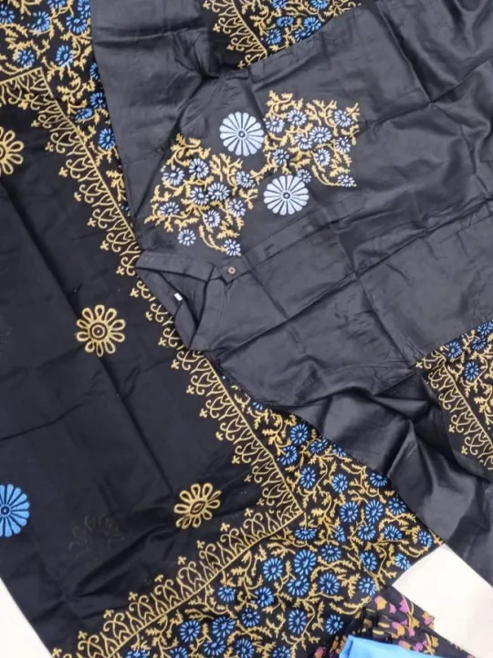 Occasional%20Dress/Couple%20Set/Matching%20Dress/Traditionally%20Dress/Sari%20And%20Panjabi-%20Block%20Print%20Saree%20&%20Panjabi%20-%20Sharee%20For%20Women%20-%20Image%204