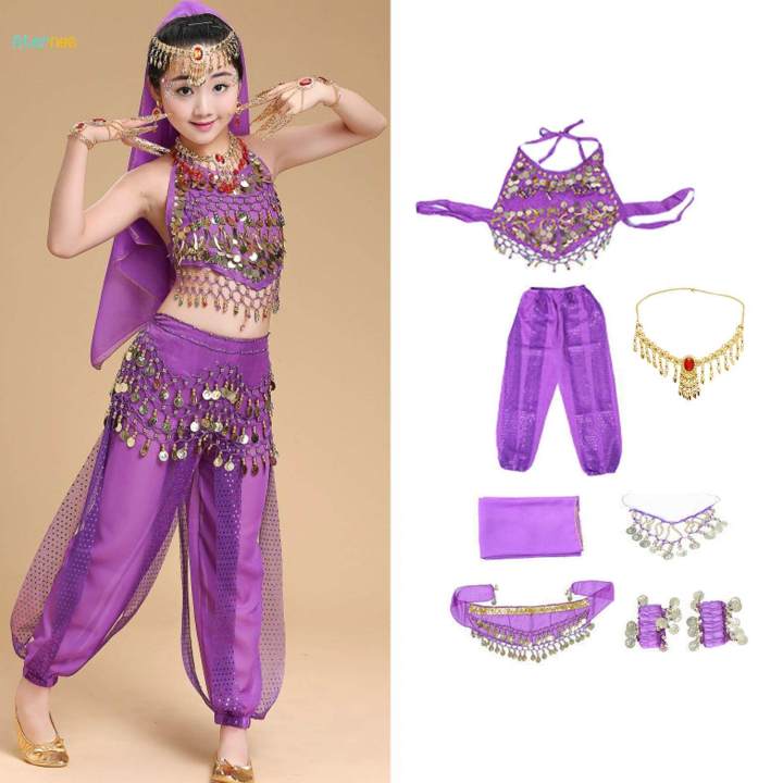 Kids Belly Dance Costumes Set Oriental Kids Indian Dance Costume