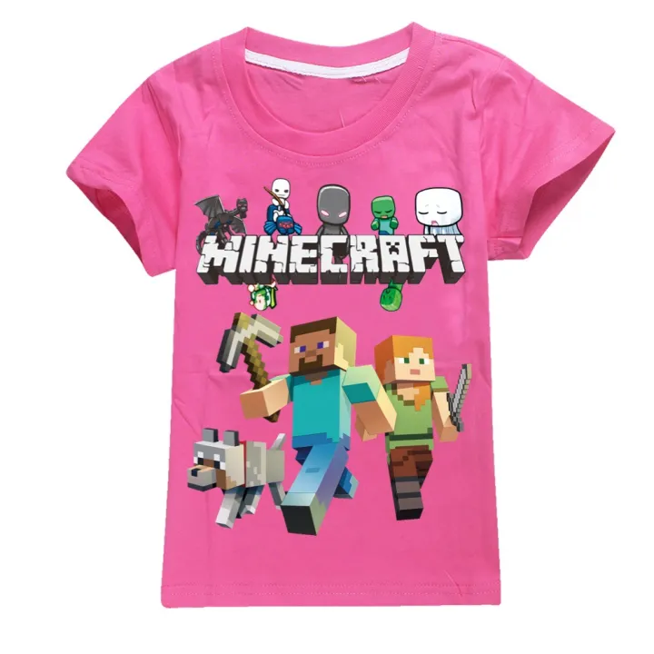 Minecraft%20Boys%20and%20Girls%20Short%20Sleeve%20T%20T-shirt%20844%20Cartoon%20Animation%20Children's%20Clothing%20-%20Image%206