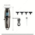 KEMEI KM-2273 Professional Men's Hair Cutting Machine Wireless Trimmer LED Display Home Haircut 1800mah Lithium Battery. 