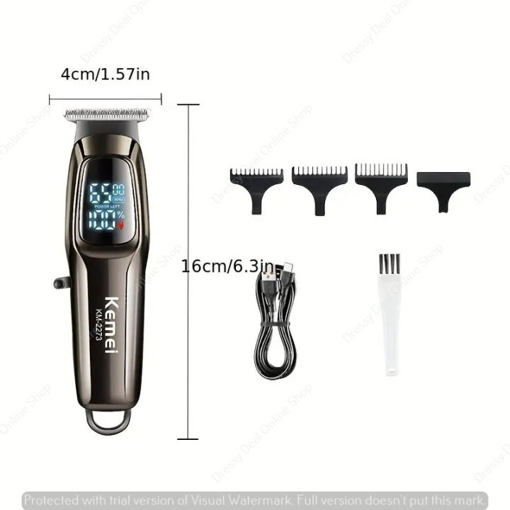 KEMEI%20KM-2273%20Professional%20Men's%20Hair%20Cutting%20Machine%20Wireless%20Trimmer%20LED%20Display%20Home%20Haircut%201800mah%20Lithium%20Battery%20-%20Image%203