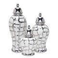 Ceramic Luxury Electroplating General Jar European Flower Vase Crafts Ornaments Porch Soft Decoration Storage Jar Ginger Jar Amour zii. 
