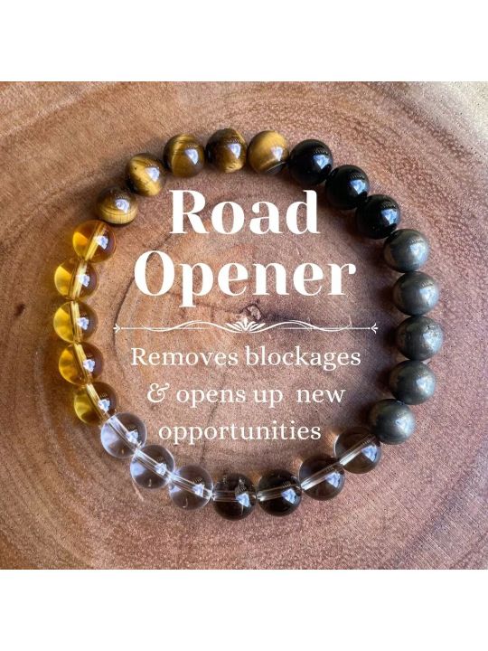 Natural stone crystal bracelet citrine pyrite tiger's eye stone to open the way bracelet to attract love successful people recom