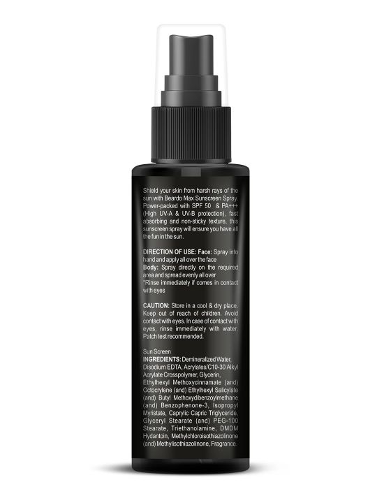 Beardo%20Max%20Sunscreen%20SPF%2050%20&%20PA+++%20Spray%20for%20Men%20%7C%20Non-greasy%20Spray%20for%20Men%20%7C%20Easy%20Application%20of%20Sunscreen%20for%20Oily%20Skin%20%7C%20UVA%20UVB%20Protection%20%7C%2050ml%20-%20Image%202