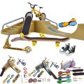 【Happy baby toy store】Two Wheel scooter deck bmx Fingertip Fingerboard shoes mini ramp skateboarding skate bicycle Set Gifts. 