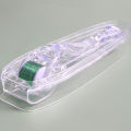 1Pcs Transparent Blue Derma Roller Stainless Steel Microneedling Roller Facial Skin Care Home Use for Face Beauty Massage Tools.