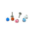 【Top Picks】Di Ai G23 Titanium Alloy Opal Ball Lip Nail F136 Three Claw Opal Ball Lip Nail Puncture Jewelry. 