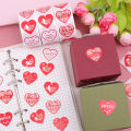 500 Stickers/Roll Valentine's Day Wedding Theme Heart Stickers Gift Wrap Decoration. 