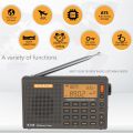 SIHUADON R-108 Radio FM Stereo Digital Portable Radio AM SW Air Radio Receiver Alarm Function Display Clock Temperature Speaker.