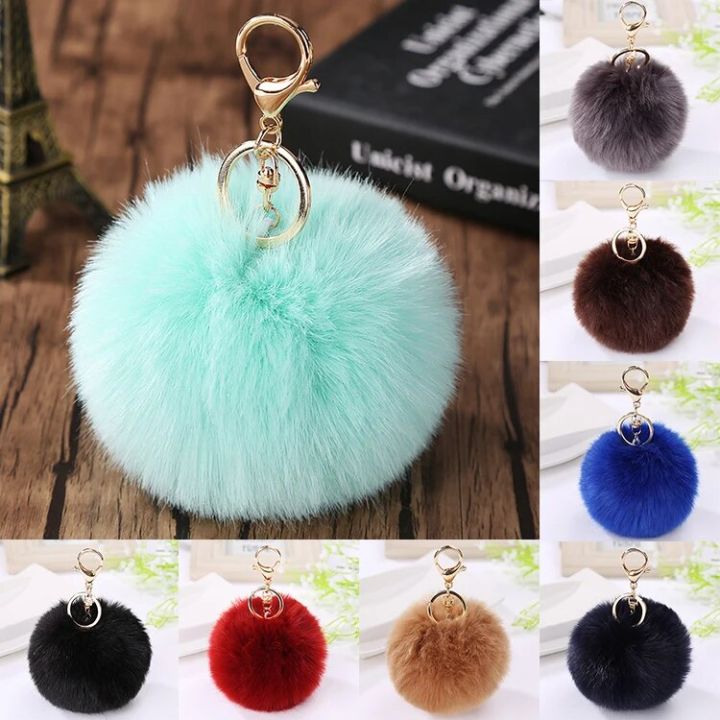 Trinket%20Fluffy%20Artificial%20Rabbit%20Fur%20Ball%20Key%20Chain%208cm%20Pompons%20Keychain%2021%20Color%20Women%20Car%20Bag%20Key%20Ring%20Hang%20Jewelry%20-%20Image%202