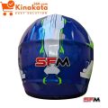 SFM 360V High-Speed Full Face Motorcycle Helmet – Aerodynamic ABS Shell, Comfortable Fit – Black & Blue. 